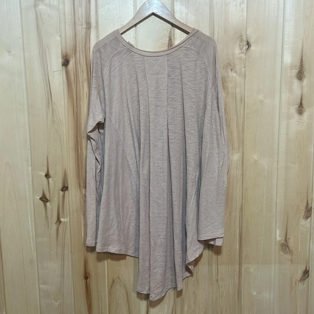 Free‎ People Aria Trapeze Long Sleeve Top In Misty Mink Pink
